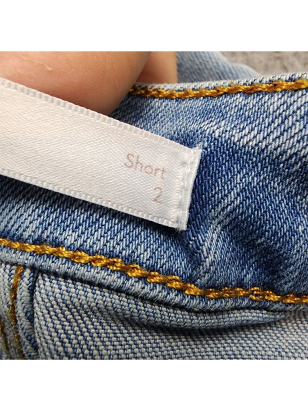 Lauren Conrad Shorts Womens 2 Petite Blue Stretch Denim Button Fly Cutoff - Picture 8 of 12